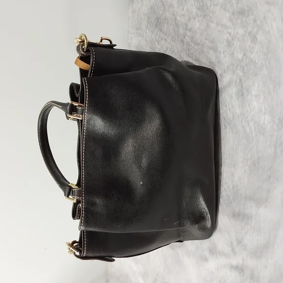 Dooney & Bourke Lucca Pebble Leather Large Barlow Tote in Black - Picture 9 of 10